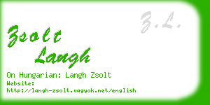 zsolt langh business card